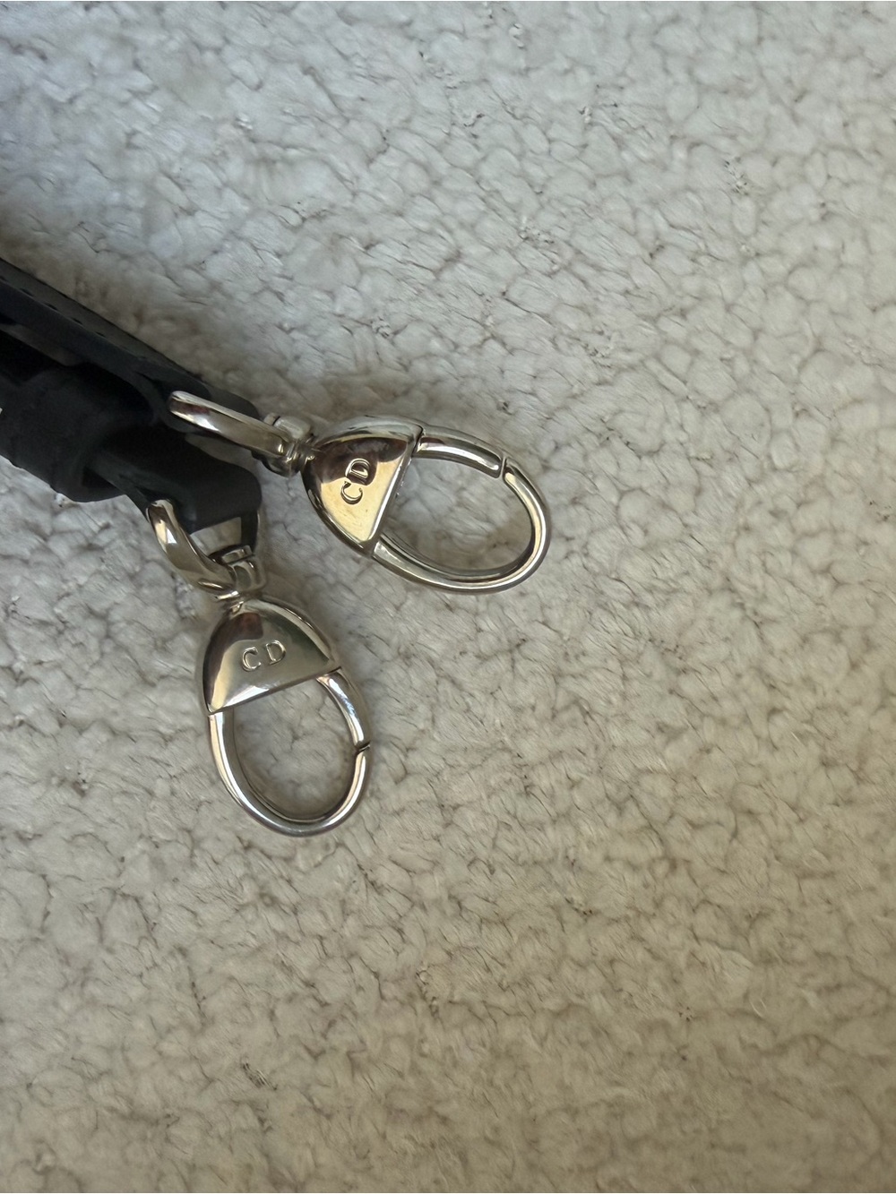 Dior Black Quilted Leather Lady Dior Satchel with Silver 'CD' Charms medium size - Picture 15 of 17